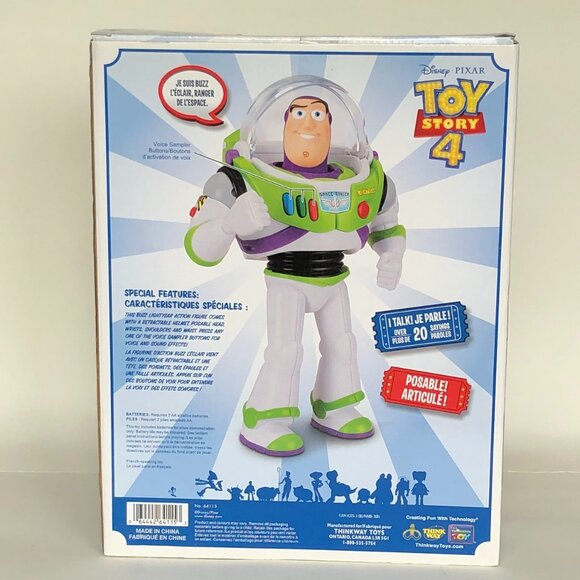 Disney Toy Story 4 Buzz Lightyear 12" French Talking Action Figure - Picture 11 of 15
